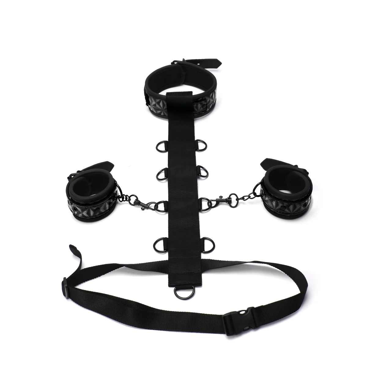 Whipsmart Diamond Collection 3 Piece Adjustable Restraint Body Harness Black