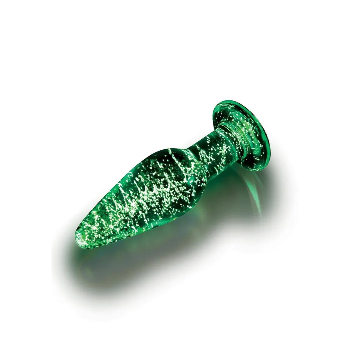 Whipsmart Glow In The Dark Glass Tapered Butt Plug With Flat Base 3.5 Inch - Image 3
