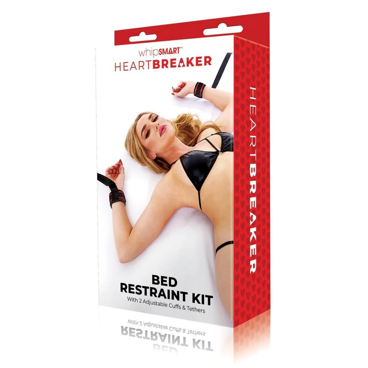 Whipsmart Heartbreaker Bed Restraint Kit Black Red - Image 2