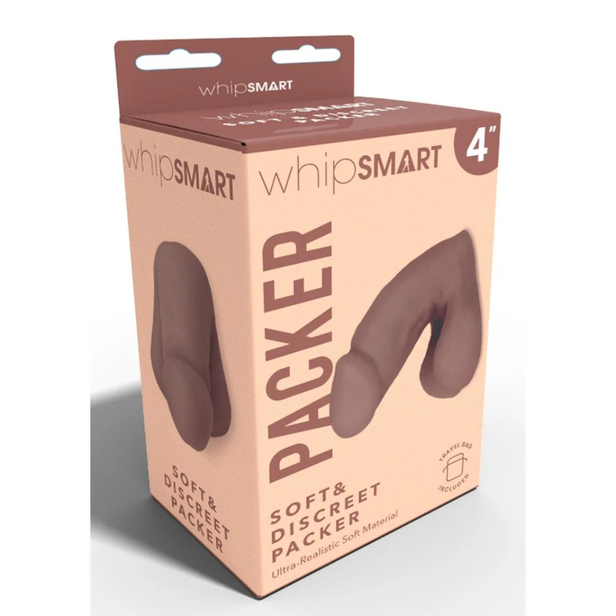 Whipsmart Packer Discreet Dildo Brown 4 Inch - Image 2
