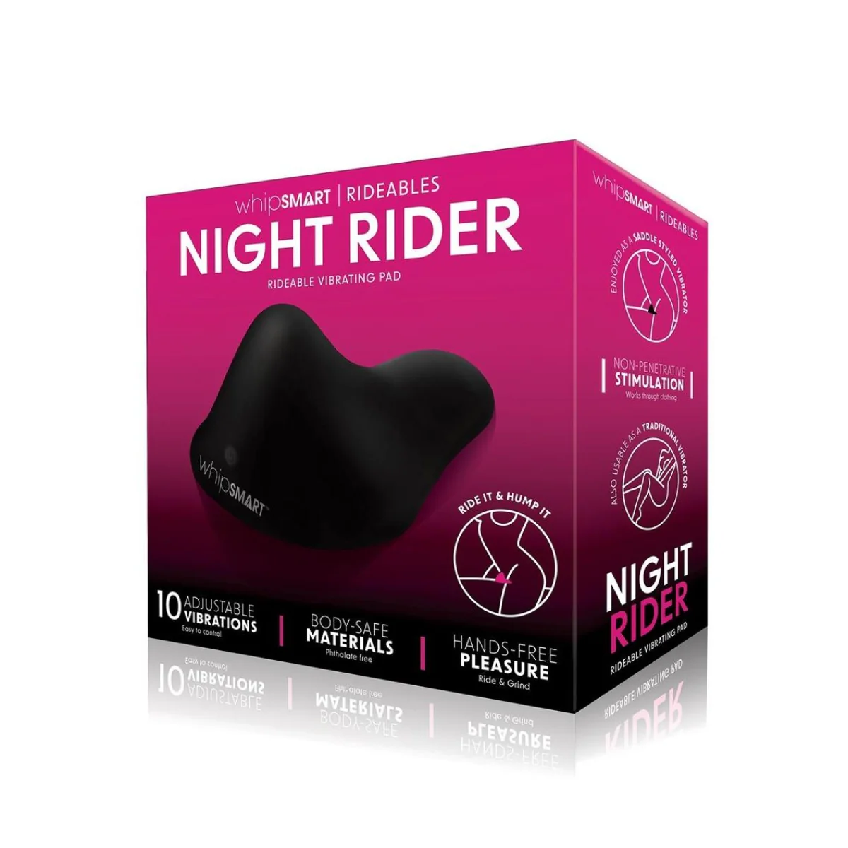 Whipsmart Rideables Night Rider Pad Vibrator Black - Image 2