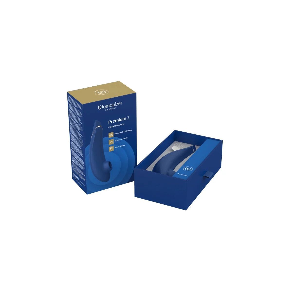 Womanizer Premium 2 Clitoral Stimulator Blueberry - Image 2