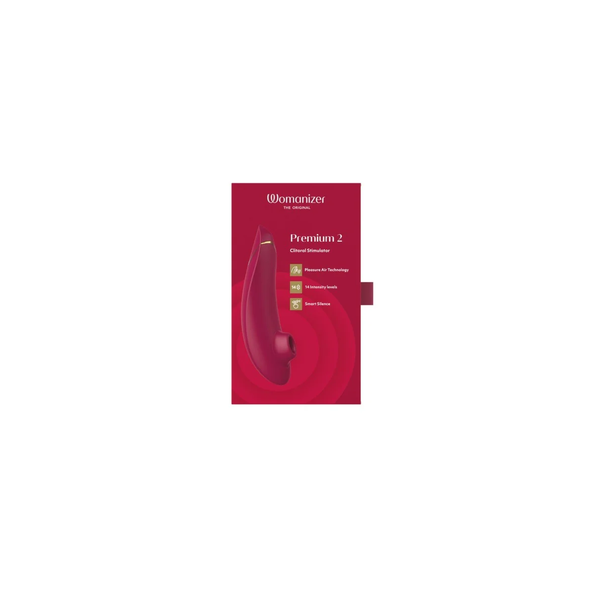 Womanizer Premium 2 Clitoral Stimulator Bordeaux - Image 2
