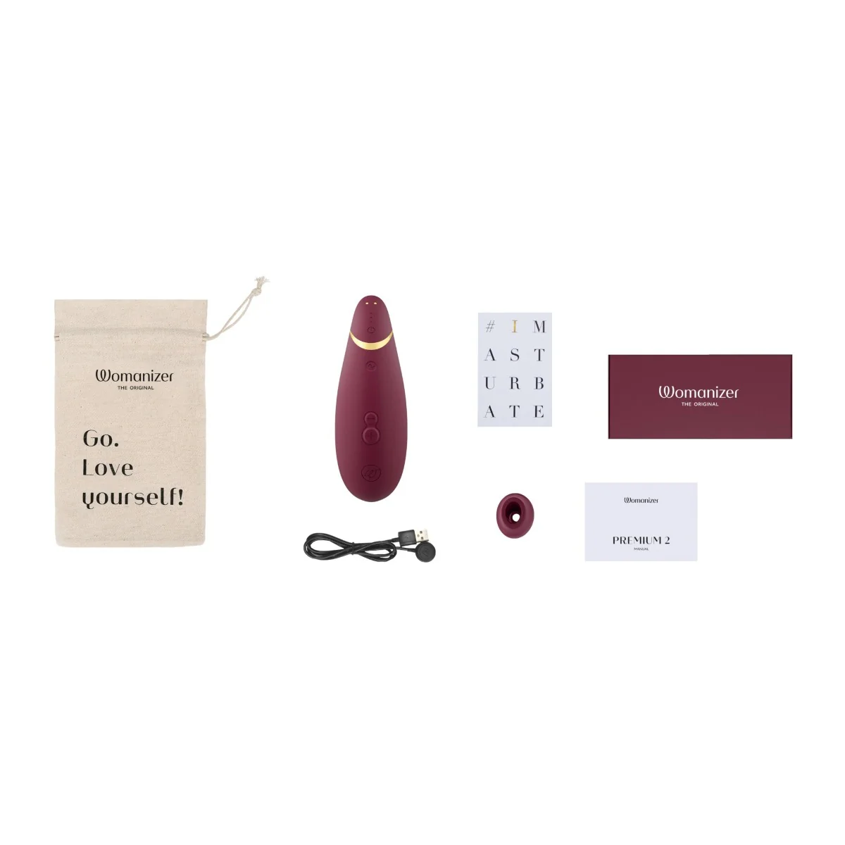 Womanizer Premium 2 Clitoral Stimulator Bordeaux - Image 7