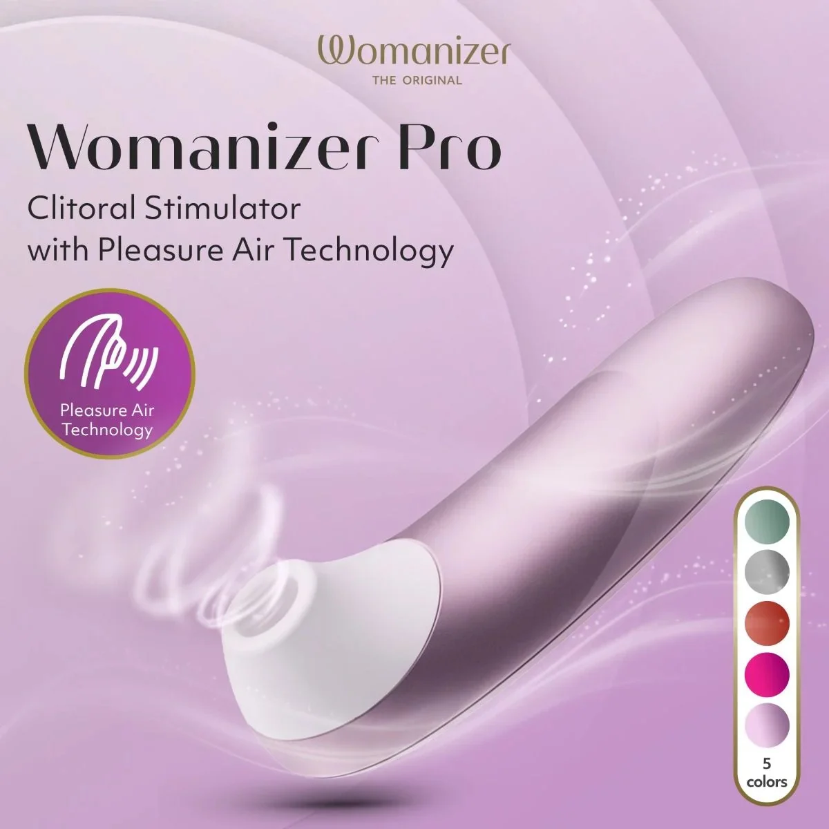 Womanizer Pro Clitoral Stimulator Lilac - Image 2