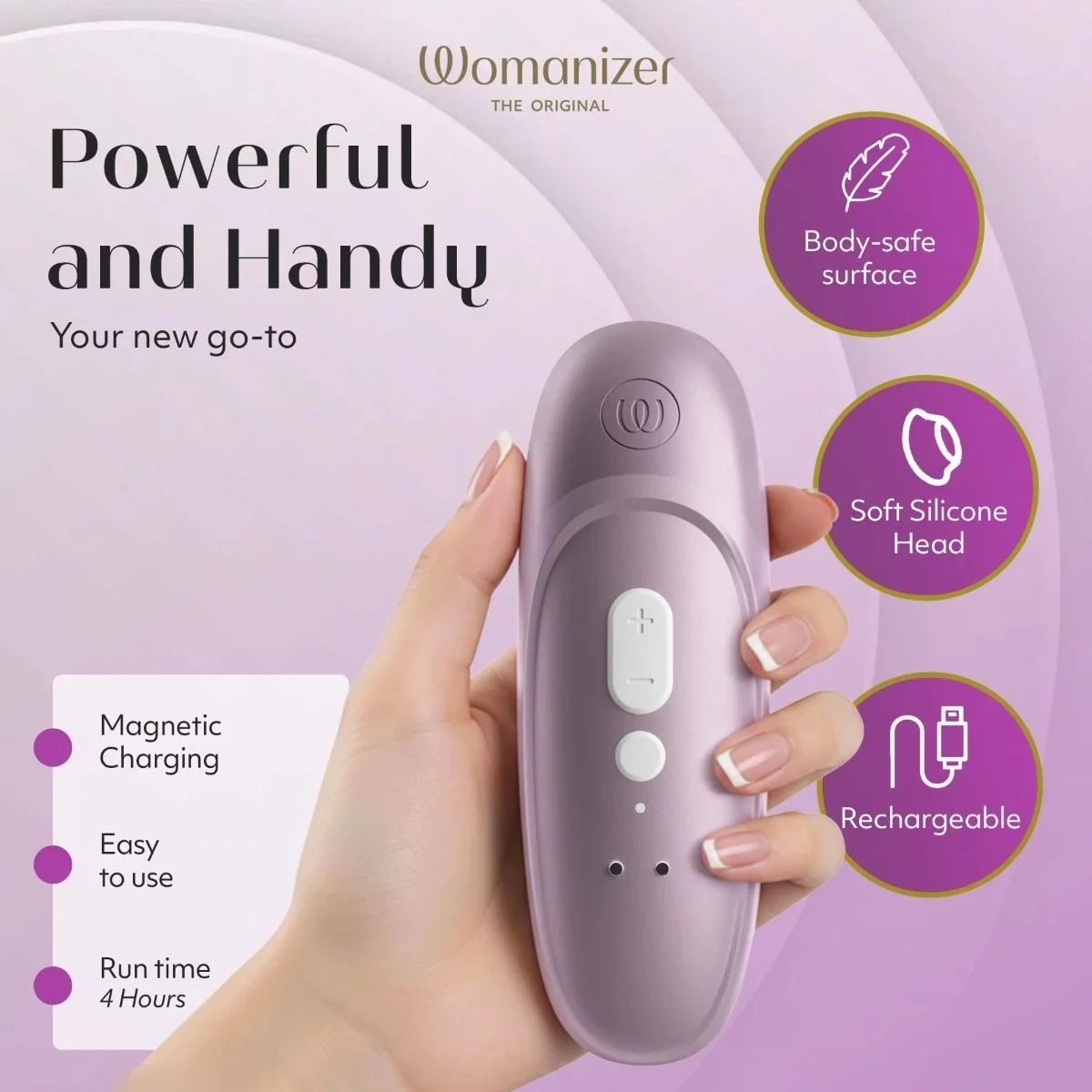 Womanizer Pro Clitoral Stimulator Lilac - Image 5