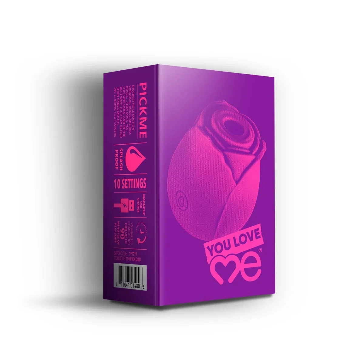 You Love Me Pick Me Rose Suction Vibrator Purple - Image 2