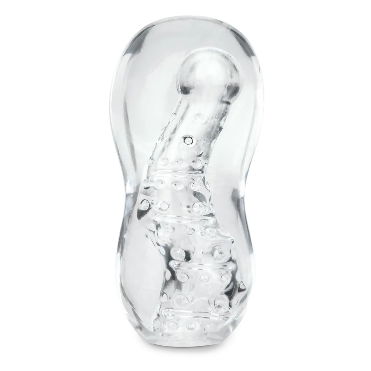 Zolo Gripz Wavy Squeezable Stroker Masturbator Clear
