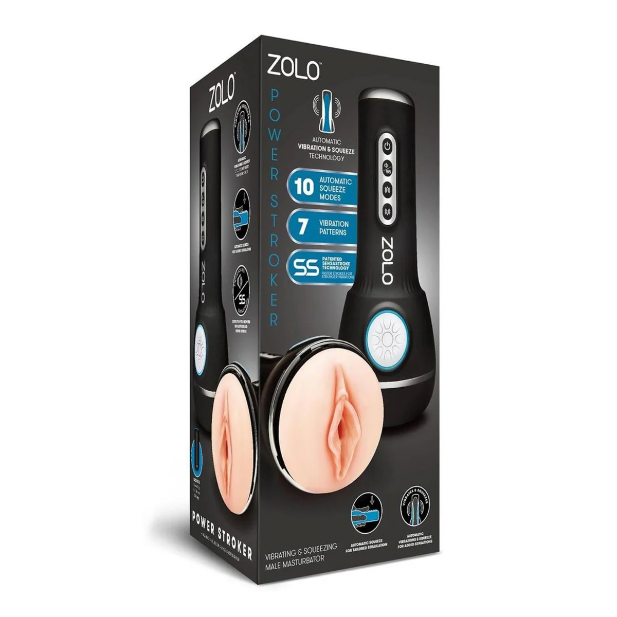 Zolo Power Stroker Vibrating & Squeezing Male Masturbator - Image 2