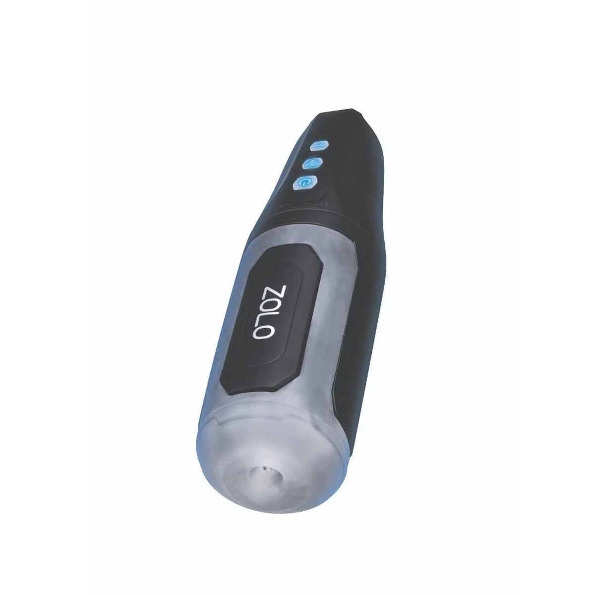 Zolo Suck & Squeeze One Touch Vibrating Blowjob Masturbator Black Clear - Image 3