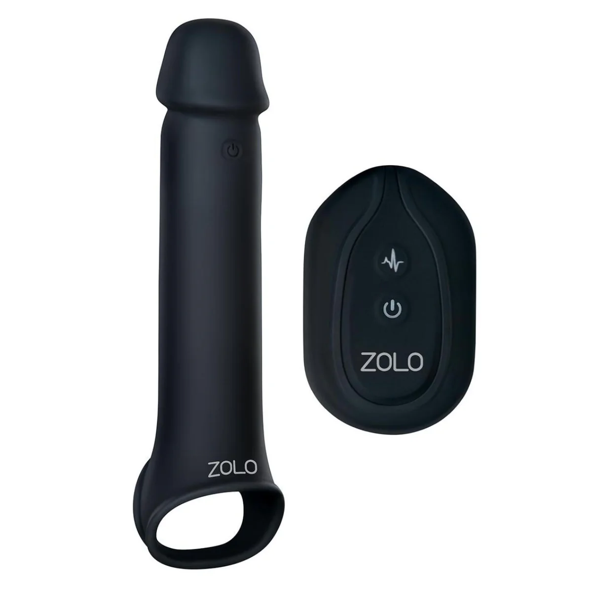 Zolo Vibrating Remote Control Penis Extender Black 8 Inch - Image 3